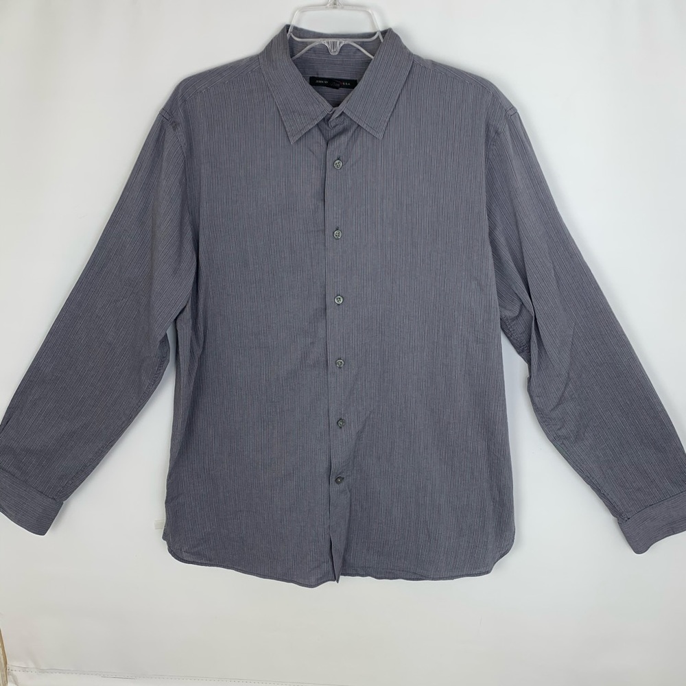 John Varvatos Button Down Shirt Men’s Size Large Gray Dress Shirt